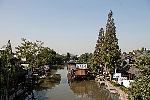 老城,西塘,早晨,浙江,中国