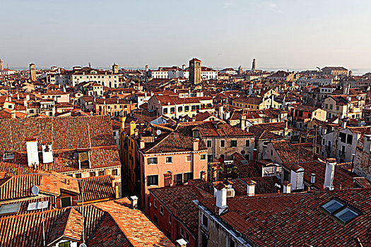 远眺,屋顶,威尼斯,世界遗产,威尼西亚,意大利,欧洲