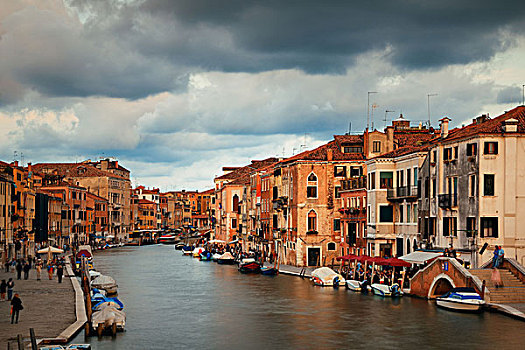 威尼斯,运河,风景,古建筑,意大利