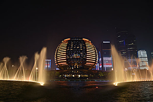杭州钱江新城音乐喷泉