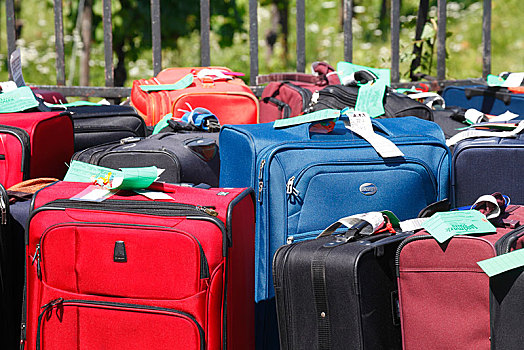 行李,手提箱,旅游,多,黑森州,德国,欧洲