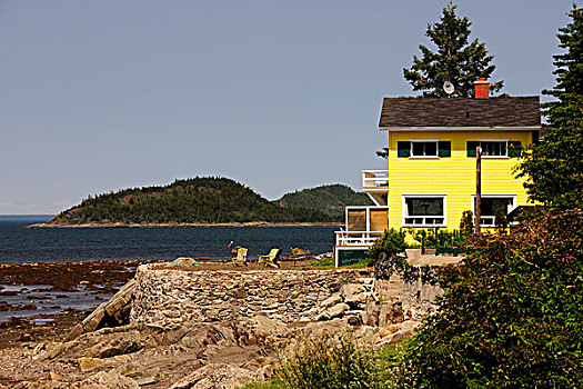房子,劳伦斯河,加斯佩半岛,魁北克,加拿大