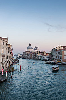意大利威尼斯大运河黄昏景观