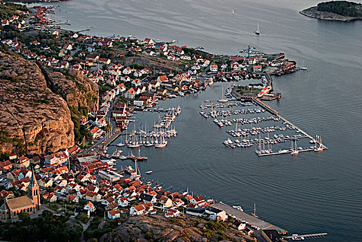 码头,航拍,瑞典