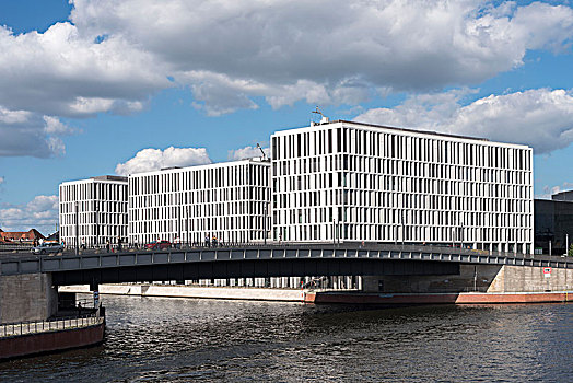 新建筑,靠近,河,柏林,德国,欧洲