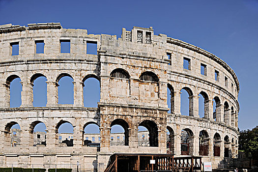 罗马,圆形剧场,普拉,克罗地亚,欧洲