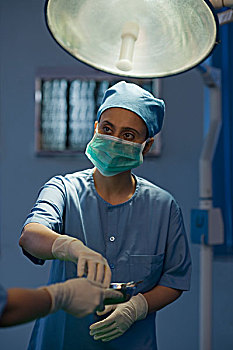 女性,外科,表演,外科手术,手术室,印度