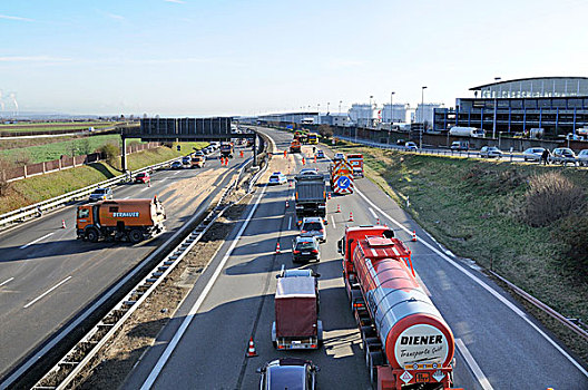 卡车,意外,高速公路,斯图加特,巴登符腾堡,德国,欧洲