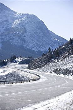 公路,班芙国家公园,加拿大,落矶山,艾伯塔省