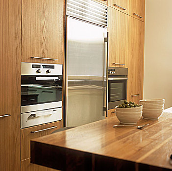 木质,柜厨,不锈钢,电冰箱