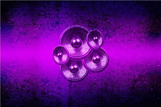 紫色,音乐,扬声器,混凝土墙