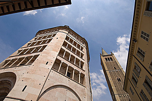 洗礼堂,中央教堂,大教堂,钟楼,艾米利亚-罗马涅大区,意大利