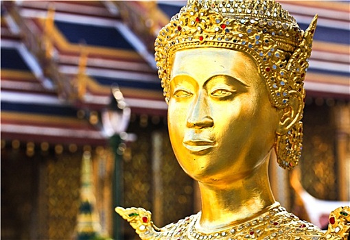 金色,雕塑,大皇宫,曼谷,泰国