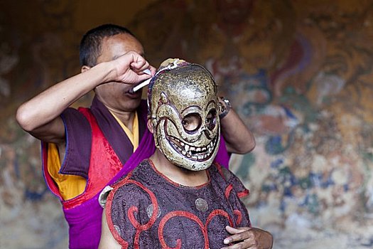 准备,策秋庆典,布姆唐,不丹,宗教,不丹人,节日