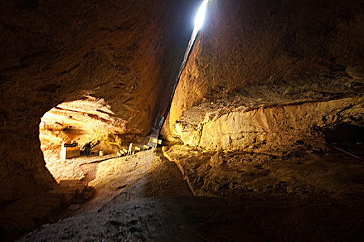 亮光,风景,孔,洞穴,武夷山,山,福建,中国