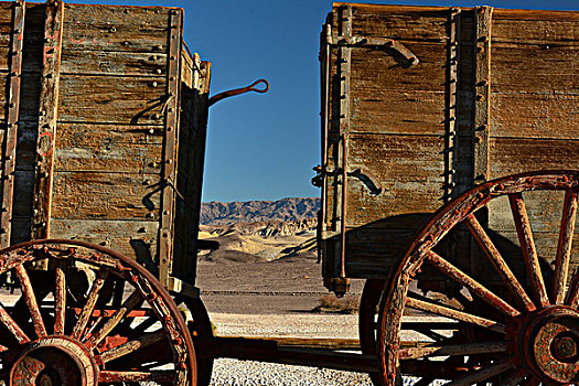 老式,骡子,货车,和谐,死亡谷国家公园,加利福尼亚,美国