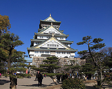 日本,大阪,城堡