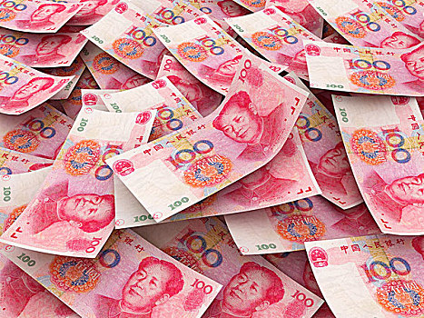 中国,元,钞票,脸,堆