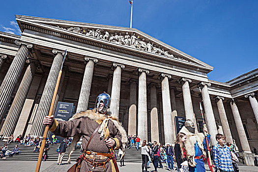 英格兰,伦敦,大英博物馆,旅游,姿势,衣服,盎格鲁撒克逊人,服饰