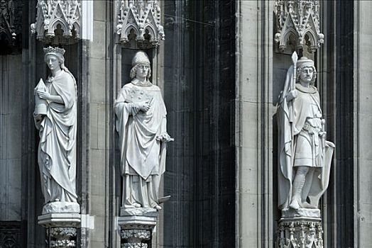 雕塑,圣徒,科隆大教堂,科隆,北莱茵威斯特伐利亚,德国,欧洲