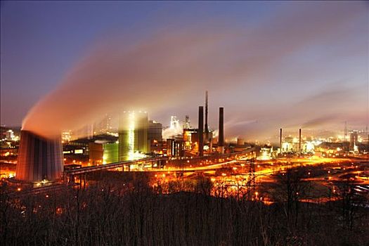 钢厂,杜伊斯堡,北莱茵威斯特伐利亚,德国,欧洲