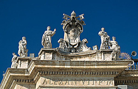 高,局部,大教堂,梵蒂冈城