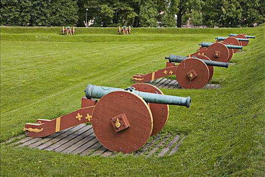 大炮,要塞,奥斯陆,挪威,斯堪的纳维亚,欧洲