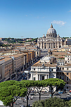 圣彼得大教堂,梵蒂冈城,罗马,意大利,欧洲