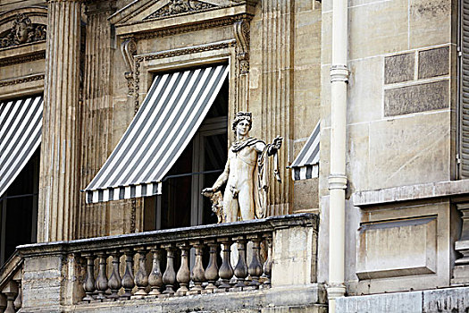 雕塑,露台,巴黎,法国