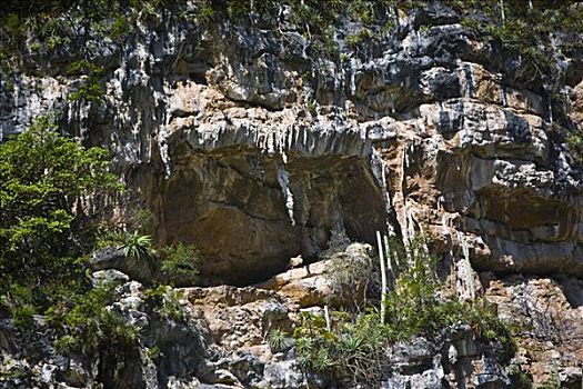 俯拍,岩石构造,峡谷,恰帕斯,墨西哥