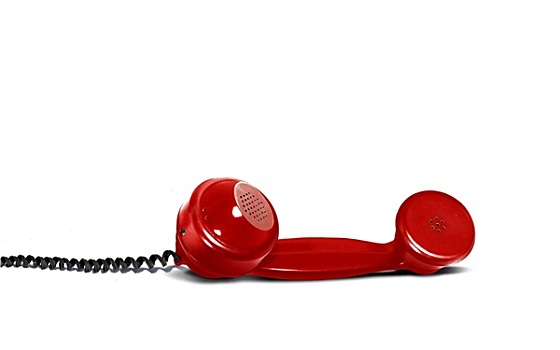 复古,红色,电话听筒