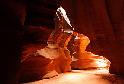 沙子,路线,红色,砂岩,排列,岩石构造,彩色,质地,羚羊,投币孔,峡谷,纳瓦霍,国家,预留,亚利桑那,美国