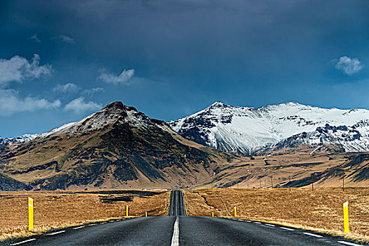 道路,山景,靠近,冰岛,欧洲