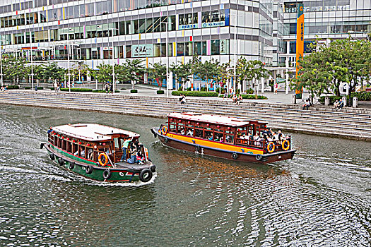 旅游,船,新加坡河,克拉码头,新加坡