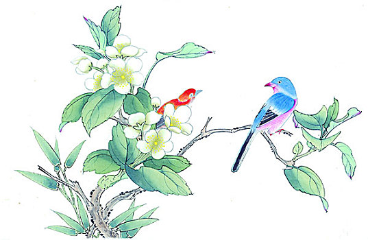 國畫花鳥山水人物動物