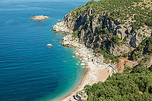 黑山,野外,海滩,亚德里亚海,海岸