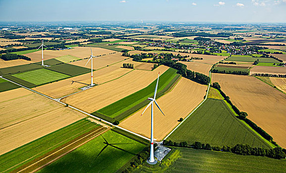风电场,风轮机,北莱茵威斯特伐利亚,德国,欧洲