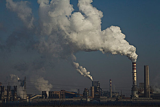 烟筒,冒烟,工厂,发电厂,化工厂,污染,排放,烟雾,蒸汽,雾霾,工业,建筑