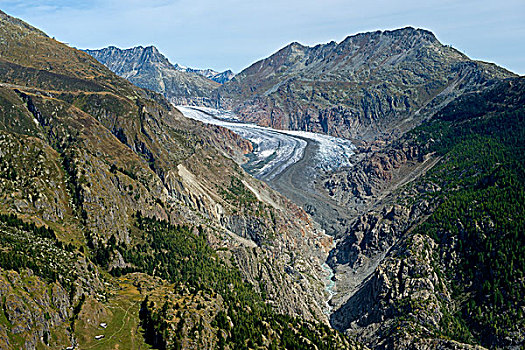 旅游,区域,冰河,伯尔尼阿尔卑斯山,瓦莱州,瑞士,欧洲