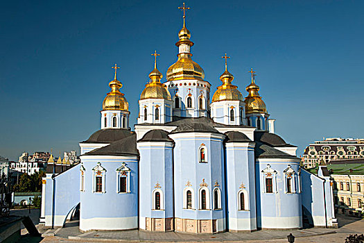 金色,球形,寺院,基辅,乌克兰