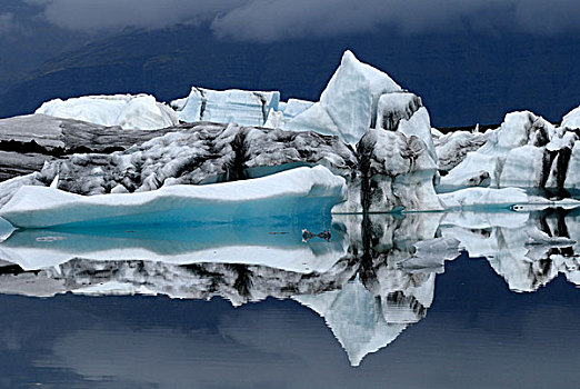 冰山,结冰,湖,冰岛,欧洲