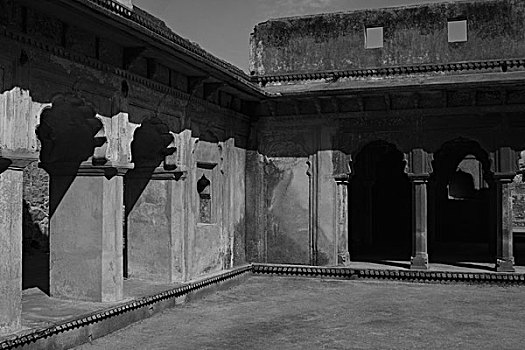 拱廊,堡垒,中央邦,印度