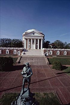 圆形建筑,弗吉尼亚大学,夏洛茨维尔,弗吉尼亚,美国