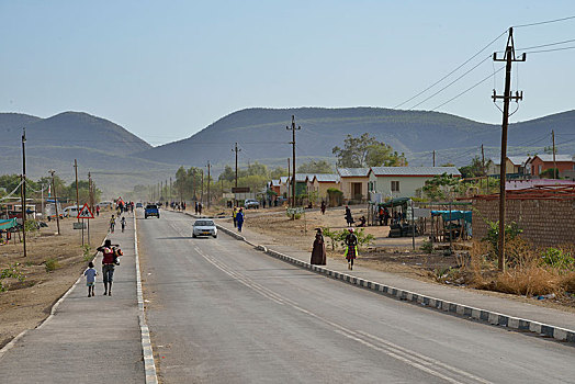 街景,卡奥科兰,纳米比亚,非洲
