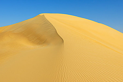 上面,沙丘,蓝天,沙子,海洋,利比亚沙漠,撒哈拉沙漠,埃及,北非,非洲