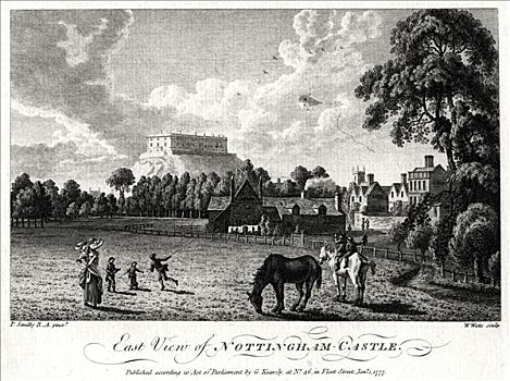 东方,诺丁汉,城堡,诺丁汉郡,1777年,艺术家