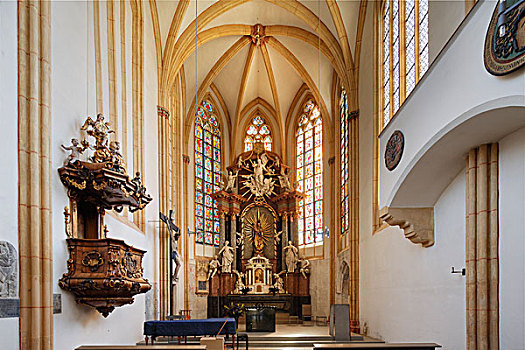 内景,教堂,圣母升天大教堂,格拉茨,施蒂里亚,奥地利,欧洲