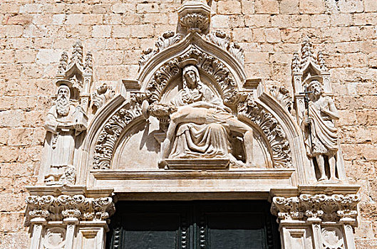 圣母哀子像,建筑,救星,教堂,杜布罗夫尼克,达尔马提亚,克罗地亚,欧洲