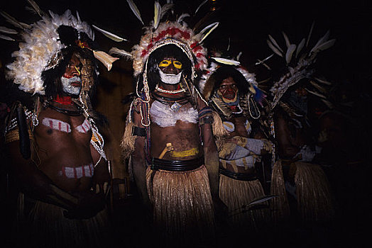 新几内亚,高地,靠近,部落,舞者
