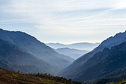 山,风景,日落